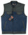 VB911L Denim Black SOA Club Vest with Leather trims