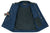 VB911L Denim Black SOA Club Vest with Leather trims