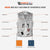 VB939BL Men's Blue V-Neck Denim Vest for Motorcycle Riders Infographic