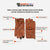 VL412Br Men's Premium Waxed Austin Brown Leather Perforated Motorcycle Gloves infographics