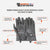 VL416 Women's Premium Waxed Leather Motorcycle Gloves with White stitching infographics