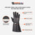 VL432 Men’s Thermal Lined Leather Gauntlet Gloves w Snap Wrist & Cuff infographics