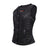 HML1038B Ladies Lightweight Naked Goatskin Leather Vest with Grommets, Twill and Lace Highlights