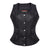 HML1038B Ladies Lightweight Naked Goatskin Leather Vest with Grommets, Twill and Lace Highlights