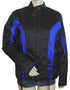 VL1551 Black Ladies Reflective Skull Crystal Jacket with Color Accents
