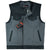 VB910G Vance Leathers Men's Grey Denim & Leather Motorcycle Vest with CCW Pockets