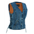 VB1045BL Women's Blue Denim V Neck Vest with Snap opening & side laces