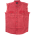 VB734 - Mens Cutoffs Red Acid Wash Shirt