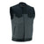 VB910G Vance Leathers Men's Grey Denim & Leather Motorcycle Vest with CCW Pockets