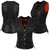 VL1048 Premium Leather Ladies Five-Snap Lace Side Vest