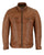 VL550Br Vance Leathers' Men's Cafe Racer Waxed Lambskin Austin Brown Motorcycle Leather Jacket