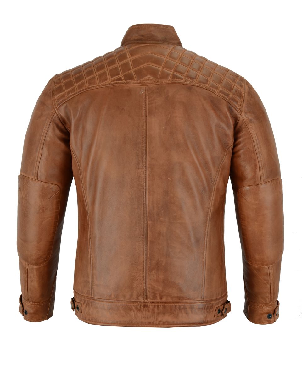 VL550 Men's Cafe Racer Lambskin Motorcycle Leather Jacket – Vance