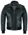 VL551B Vance Leathers' Men's Sven Bomber Black Waxed Premium Cowhide Motorcycle Leather Jacket with Removeable Hood
