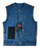 VB919BL Men's Blue Denim Collarless Vest