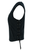 VB1042 Women's Black Denim V Neck Vest with Zipper & side laces