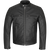 HMM543 High Mileage Plain Premium Men's Black Leather Jacket