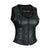 HML1041 High Mileage Plain Side Black Leather Vest