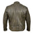 HMM542DB High Mileage Men's Distressed Brown Padded and Vented Leather Scooter Jacket