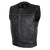HMM919BP High Mileage Men's Zipper and Snap Closure Leather Club Vest Quick Access Gun Pocket w/Paisley Liner