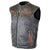 HMM942DG Men's Distressed Gray Vest with Padded Back and Inside Gun Pocket