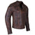 HMM521VB High Mileage Men's Vintage Brown Leather Jacket with Diamond Stitched Shoulders