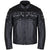 VL535S Reflective Skull Cowhide Leather Motorcycle Jacket