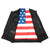 HMM929 High Mileage Men's Zipper and Snap Closure Collarless Leather Club Vest with American Flag Liner