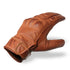 VL412Br Men's Premium Waxed Austin Brown Leather Perforated Motorcycle Gloves