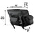 Black Saddle Bag with 2 Outside Pockets 16X11X6