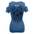 VB024/VB124 - Ladies Half Sleeve Shoulder Cutoffs Shirts Sugar Skull Lace Design on back