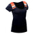 VB013 Ladies Blank T-shirts w/ Orange & White Shoulder Accents