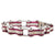 Vance Leather's Bracelets Two Tone Silver and Candy Purple Bike Chain Bracelet w/White Crystal