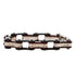 VJ1106 Two Tone Black and Candy Red Ladies Bike Chain Bracelet with White Crystal Centers
