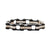  Two Tone Black and Black Ladies Bike Chain Bracelet with White Crystal Centers