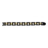 VJ1155 Men's 3/4" Wide Two Tone Black and Gold Bracelet
