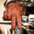 VL412Br Men's Premium Waxed Austin Brown Leather Perforated Motorcycle Gloves