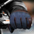 VL480Br Denim & Leather Motorcycle Gloves (Brown) with Mobile Phone Touchscreen