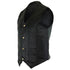 VL917 Vance Leather Men's Concealment Leather Plain Side Vest w/ Two Gun Pockets