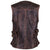 HML1037VB Ladies Vintage Brown Premium Leather Concealed Carry Motorcycle Vest