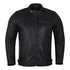 HMM532 Vance Leathers' Men's Commuter Cafe Racer Motorcycle Leather Jacket with Armor