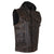HMM914HDB Vance Leather Distressed Brown Motorcycle Club Leather Vest with Hoodie