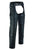 VL811S Vance Leather Men and Women Black Four Pocket Biker Leather Motorcycle Chaps