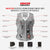HML1037DB Ladies Distressed Brown Vest with Buckles infographic