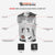 VB913BK Men's Collarless Black Denim & Leather Vest infographic