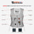 VB1042 Women's Black & Blue Denim V Neck Vest with Zipper & side laces infographic