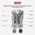 HMM915DG Vance Leather High Mileage Men's Distressed Gray 10 Pocket Vest infographic