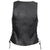 VL1029 Vance Women's Black Lace Side Zipper Pocket Premium Cowhide Leather Biker Motorcycle Vest